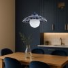 Lampa wisząca ceramika Bolesławiec granatowa muszla w kropki ręcznie zdobiona designerska wyjątkowa BOLL 8948 Argon x Manufaktura w Bolesławcu 